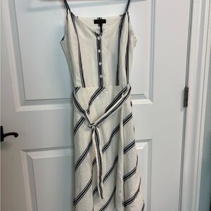 Rag & Bone Black and White Buttoned Sundress